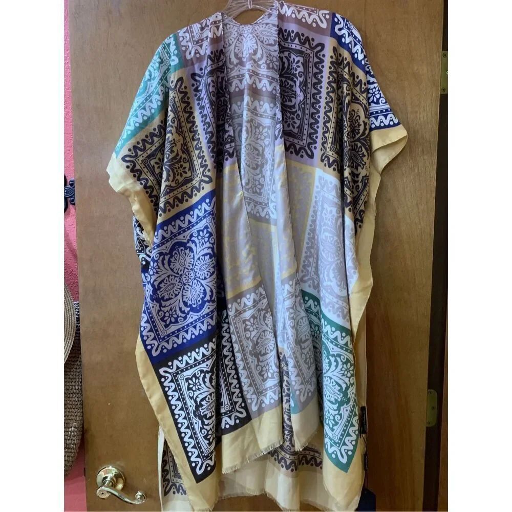 Yellow Blue Kimono #summer